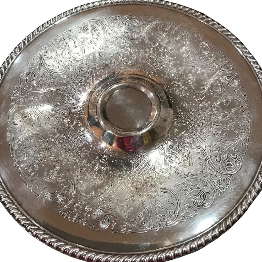 - Silver plate Chip and Dip Tray